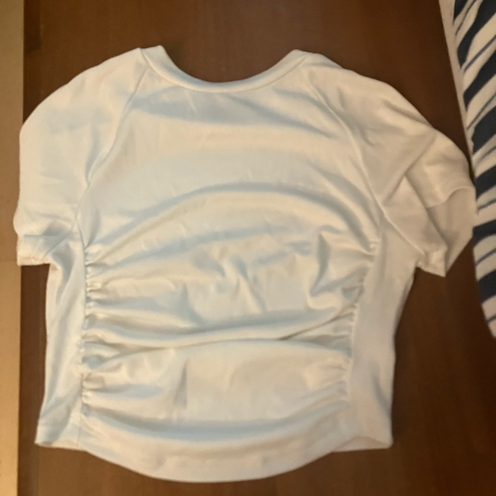 Cider scrunched cropped top